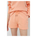 Bavlnené šortky Pepe Jeans Whitney oranžová farba, jednofarebné, vysoký pás