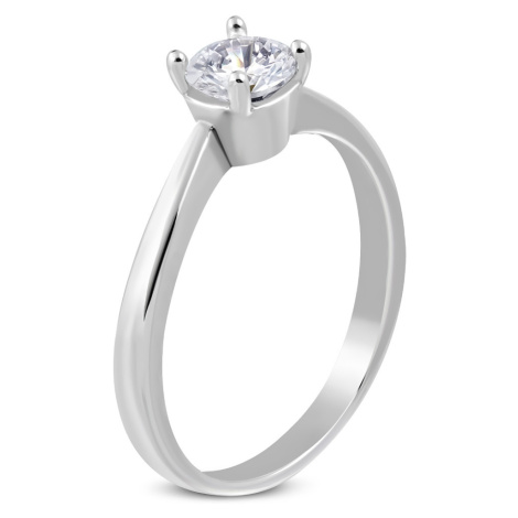 Surgical steel engagement ring CZ classic