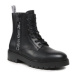 Calvin Klein Jeans Čižmy Combat Mid Laceup Boot W Zip YM0YM00262 Čierna