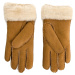 Hnedé dámske kožené rukavice UGG Turn Cuff Glove 17369-CHE