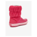 Ružové dievčenské snehule detské Crocs Winter Puff