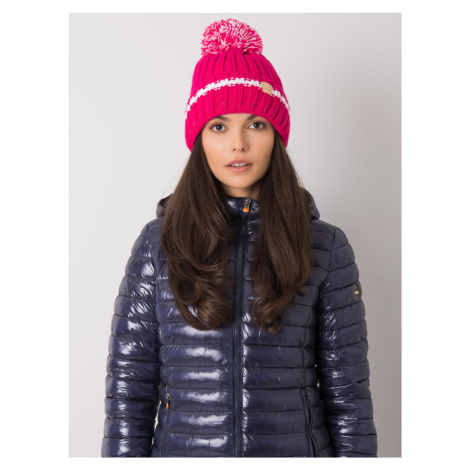 Pink cap with pompom