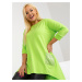 Lime green blouse plus size asymmetrical fit
