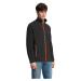 SOĽS Nova Men Pánska fleece mikina SL00586 Charcoal grey / Orange