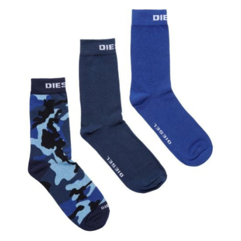 Diesel Ponožky - SKM-HERMINE-THREEPACK SOCKS modré