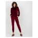 Women's chestnut velour set with trousers