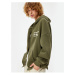 Koton Oversize Hooded Raised Zippered Printed Sweatshirt