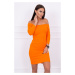 Fitted dress - ribbed orange