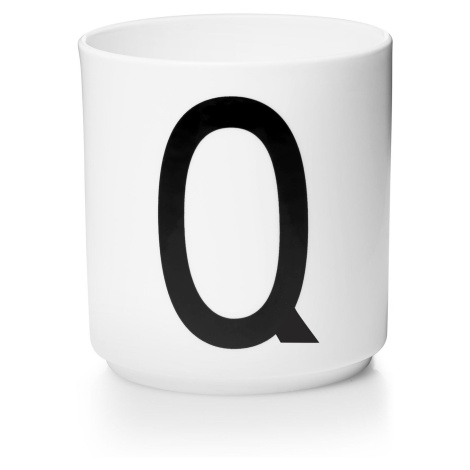 Porcelánový hrnček Q DESIGN LETTERS - biely