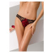 Passion Razan Thong black/red Farba: Čierna