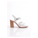 DGN 2110 Women's Sandals Genuine Leather White