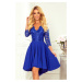 Modré šaty s čipkovými rukávmi FRANCESCA 210-12