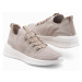 Ombre Men's ankle sneakers in combined materials - beige