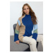 Trendyol Blue Color Block Knit Sweater