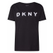 DKNY Tričko 'FOUNDATION'  čierna / biela