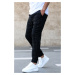 Madmext Checked Black Jogger