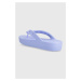 Žabky Crocs Classic Platform Flip 207714.5Q6-5Q6, dámske, fialová farba, na platforme, 207714