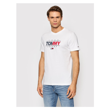 Tommy Jeans Tričko Tjm Essential Graphic DM0DM11600 Biela Slim Fit Tommy Hilfiger