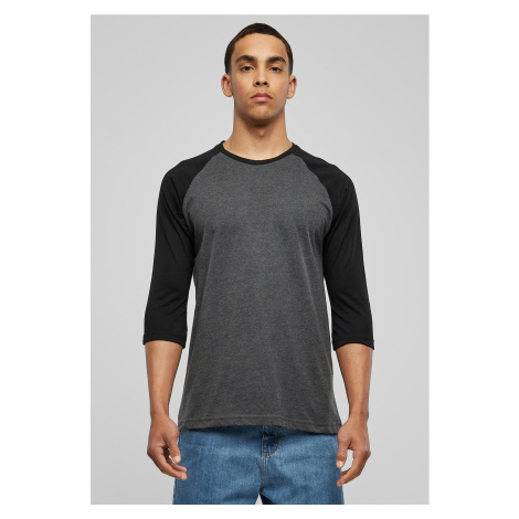 Contrasting 3/4 sleeve raglan t-shirt cha/blk Urban Classics