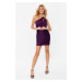 Trendyol Purple Shimmering Elegant Evening Dress