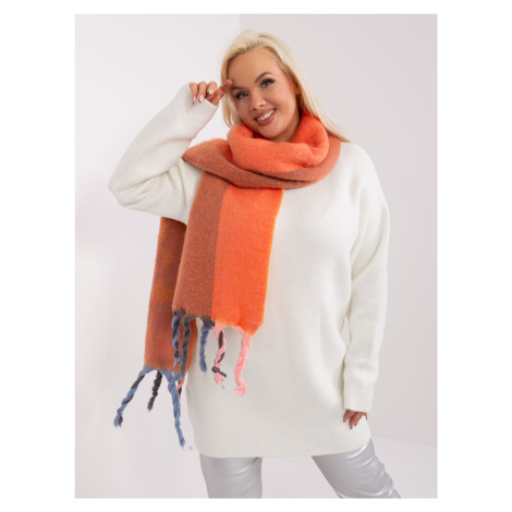 Orange warm women's scarf
