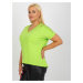 Lime green cotton blouse larger size