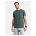 Ombre Streetstyle men's cotton t-shirt with pocket print - dark green