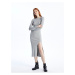 LC Waikiki XSIDE Crew Neck Plain Long Sleeve Women's Bodycon Dress