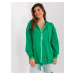 ZELENÁ ASYMETRICKÁ MIKINA NA ZIPS RV-BL-9096.43P-GREEN