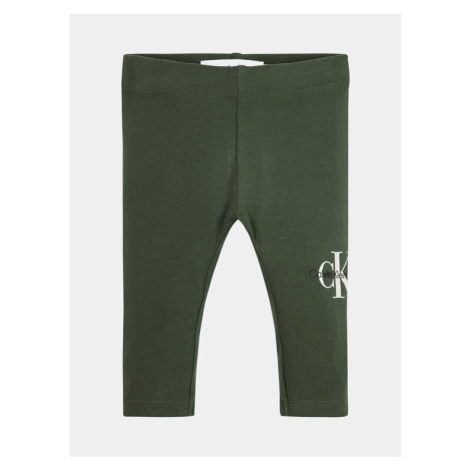 Calvin Klein Jeans Legíny IN0IN00081 Zelená Slim Fit