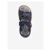 Tmavomodré chlapčenské kožené sandále Geox Maratea