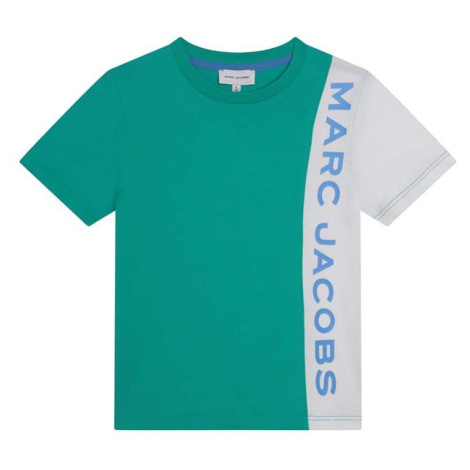 Detské bavlnené tričko Marc Jacobs zelená farba, s potlačou