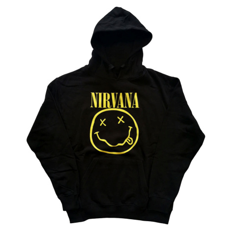 Nirvana mikina Yellow Smiley Čierna