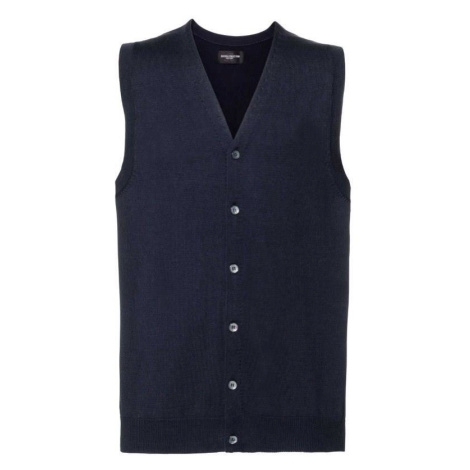 Men's Sleeveless Cardigan, Neckline V R719M 50/50 50% Cotton 50% Acrylic CottonBlend TM weave 12 Russell