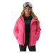 Dievčenská lyžiarska bunda 4F JUNIOR TECHNICAL JACKET-JAW23TTJAF293-55N-HOT PINK NEON