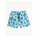 Koton Marine Shorts with a Tie Waist Turtle Printed Mesh Lined.