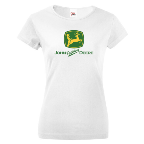 Skvělé dámské tričko John fucking deere - tričko pro fanoušky této značky