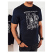 Men's T-shirt with print, dark blue Dstreet