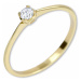 Brilio Zásnubný prsteň zo žltého zlata s kryštálom 226 001 01036 58 mm