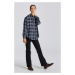 KOŠEĽA GANT D2. RELAXED CHECK FLANNEL SHIRT EVENING BLUE