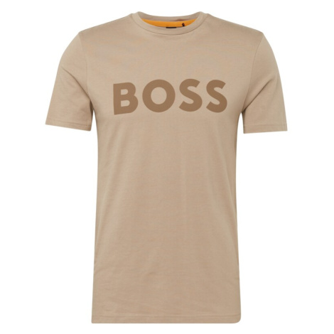 BOSS Tričko 'Thinking 1'  hnedá / svetlohnedá Hugo Boss