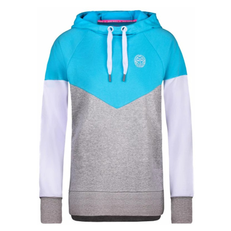 Women's Sweatshirt BIDI BADU Flavia Lifestyle Hoody Aqua/Grey White