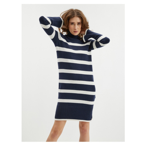 Orsay White-Blue Women Striped Sweater Dress - Women
