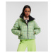 Bunda Karl Lagerfeld Boucle Puffer Jacket Green/Yellow Boucle