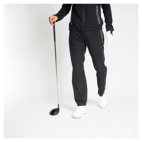 Pánske golfové nohavice do dažďa RW500 čierne INESIS