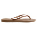 Havaianas Slim Logo Metallic Rose Gold