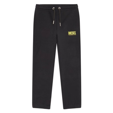 Nohavice Diesel Phory Trousers K900 Black + Bright Yellow Print