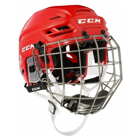 CCM Tacks 210 Combo SR Červená Hokejová prilba