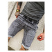 Pánske džínsové bermudy s gumeným pásom+