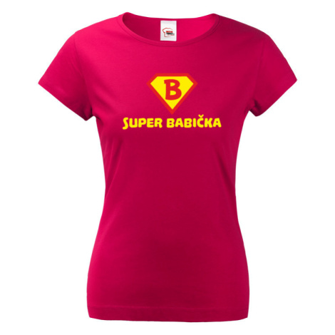 Tričko s potlačou Super Babička - skvelý darček k narodeninám pre babku